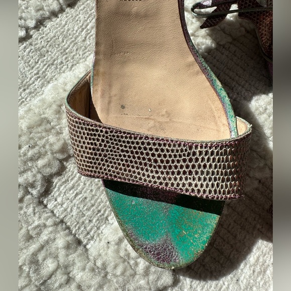 Manolo Blahnik size 36/6 sandals. Vintage! Tie at ankle. 2 inch heels. So comfy. - Picture 3 of 6